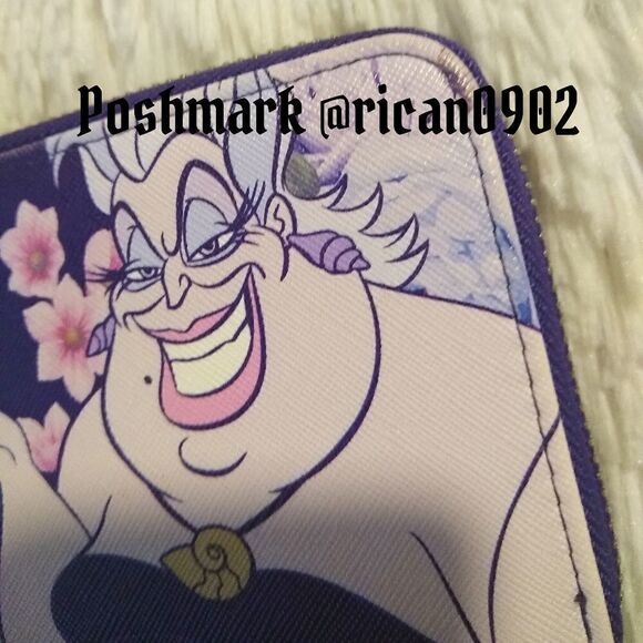 Loungefly Disneyย The Little Mermaid UrsulaโFloral Satchel andโWallet - Picture 12 of 16